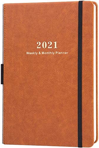 2021 Planner - Planner 2021, Jan. 2021 - Dec. 2021, Weekly & Monthly Planner, 5.75" X 8.25", Calendar Stickers, A5 Premium Thicker Paper with Pen Holder, Inner Pocket and 88 Notes Pages : Office Products