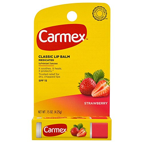 Carmex Click-Stick Moisturizing Lip Balm SPF 15 Strawberry 0.15 oz (Pack of 6) : Beauty