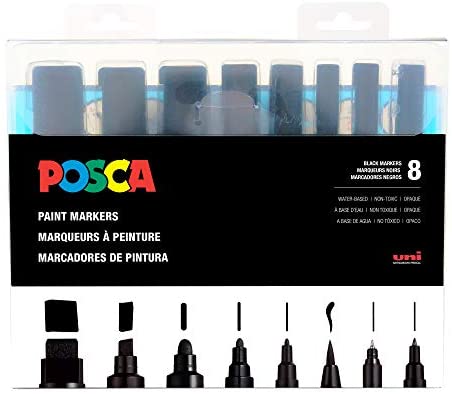 Posca Acrylic Paint Marker, Black: Arts, Crafts & Sewing