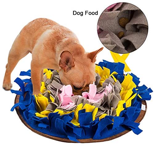 Green House Dog Snuffle Mat Pet Puzzle Toy Sniffing Training Pad Activity Blanket Feeding Mat for Dog Release Stress Blue: Pet Supplies