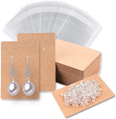 50 Pcs Standing Earring Display Cards, Earring Cards for Selling Earring  Holder
