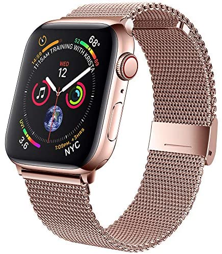 jwacct Compatible for Apple Watch Band 38mm 40mm 42mm 44mm, Adjustable Stainless Steel Mesh Wristband Sport Loop for iWatch Series 6/5/4/3/2/1, SE: Sports & Outdoors