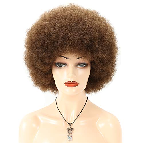 Imierfa Afro wigs for Black Women 60's 70's Afro Kinky Curly Wigs Fluffy and Soft Natural Looking High Temperature Fiber Synthetic Wig for Party and Daily use : Beauty