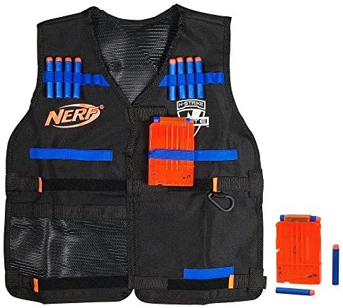 Official Nerf Tactical Vest N-Strike Elite Series Includes 2 Six-Dart Clips and 12 Official Nerf Elite Darts ( Exclusive): Toys & Games