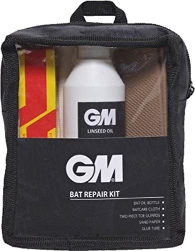 Gunn & Moore Cricket Sports Bat Repair (Oil, Cloth, Toe Guard, Sand Paper, Glue) Kit : Sports & Outdoors