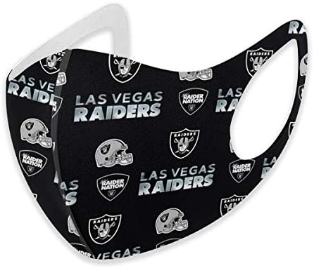 NFL Las Vegas Raiders Dust Mask Face Cover Bandanas Balaclava Washable Reusable Masks Mouth Mask for Men and Women: Clothing