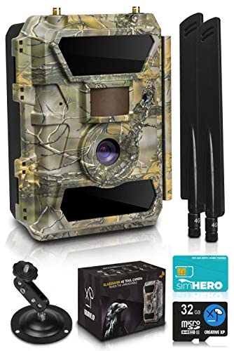 LTE 4G Cellular Trail Cameras – Outdoor WiFi Full HD Wild Game Camera with Night Vision for Deer Hunting, Security - Wireless Waterproof and Motion Activated – 32GB SD Card + Sim Card (1-Pack): Home Improvement