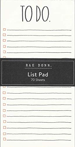 Rae Dunn To Do List Pad 70 Sheets Lined with Completion Check Box : Office Products