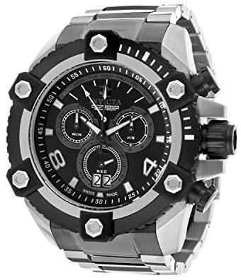 Invicta Men's 0338 Reserve Arsenal Swiss Chronograph Big Date Stainless Steel Bracelet Watch: Watches