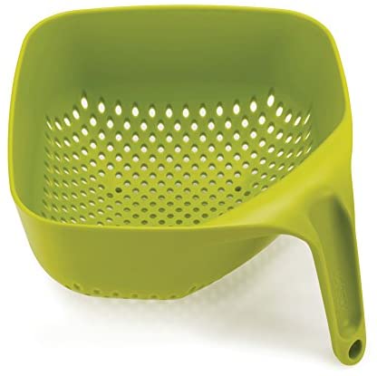Joseph Joseph Square Colander Stackable with Easy-Pour Corners and Vertical Handle, Medium, Green: Kitchen & Dining