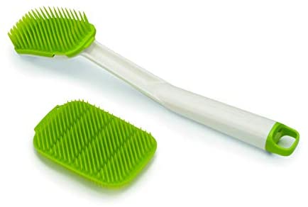 Joseph Joseph CleanTech Dish Brush and Reusable Sponge Scrubber Set Hygienic Quick-Dry, Green: Home & Kitchen