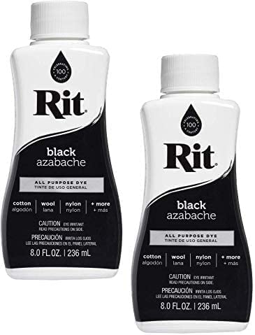 Rit Liquid Dye Black 8 oz & Rit Dye Liquid Fabric Dye 8-Ounce Navy Blue