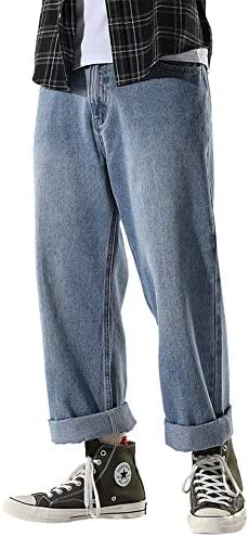 DOSLAVIDA Men's Baggy Hip Hop Jeans Loose Fit Jogger Denim Pants Stylish  Printed Dance Skateboard Cargo Jean with Pockets at  Men's Clothing  store