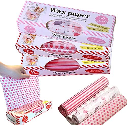 50pcsWax paper wax paper sheets wax paper sheets for food wax paper wax  paper wrapping bulk deli parchment baking paper sandwich candy cookies  waterproof wrappers oilproof basket liners