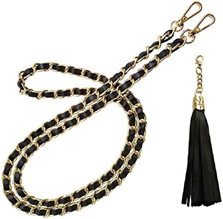  uxcell Purse Chain Strap, 24x0.24 Flat Chain Strap Handbag  Chains Accessories Purse Straps Shoulder Cross Body Replacement Strap(Gold  Tone)
