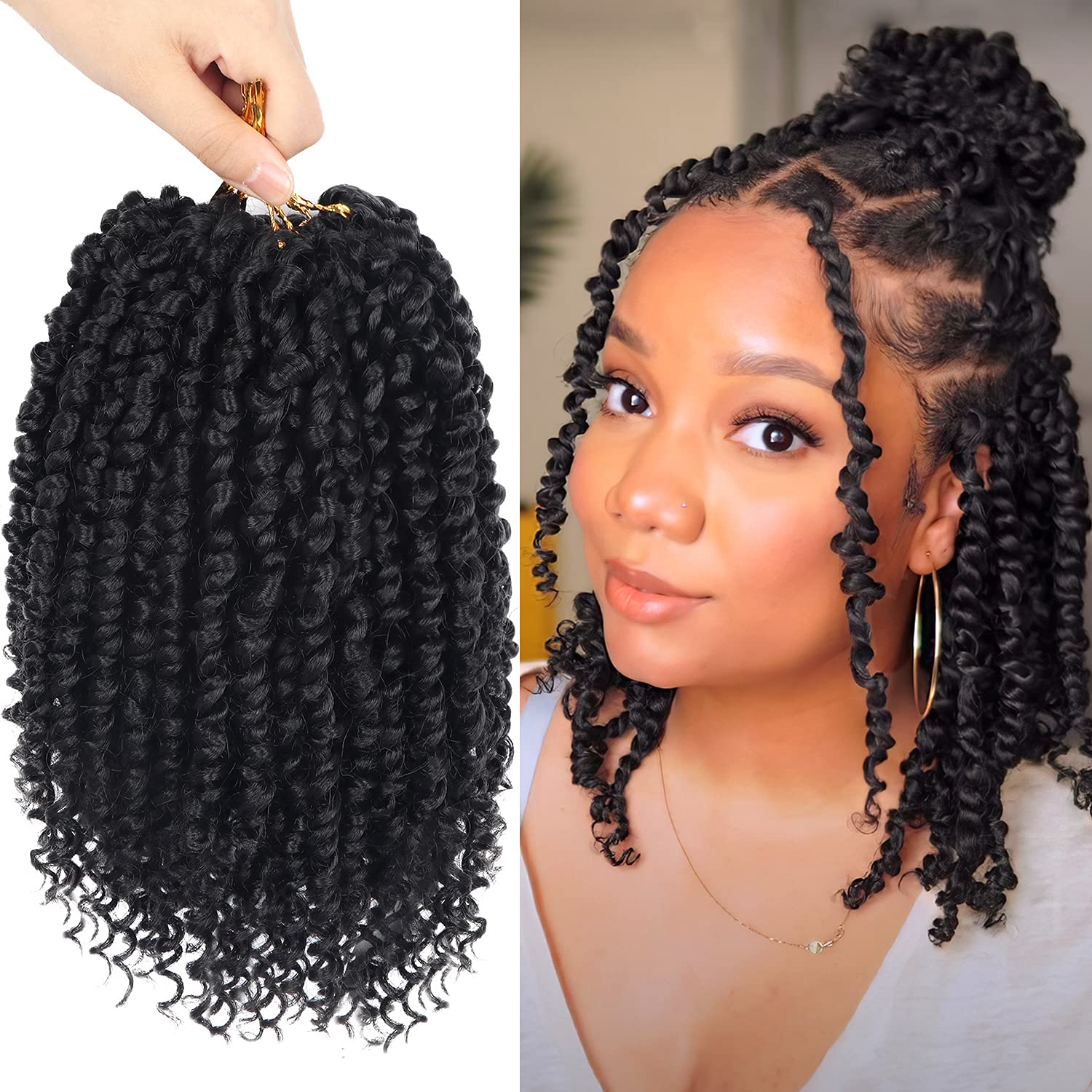 10 Inches Synthetic Crochet Hair Senegalese Twist Hair Crochet for