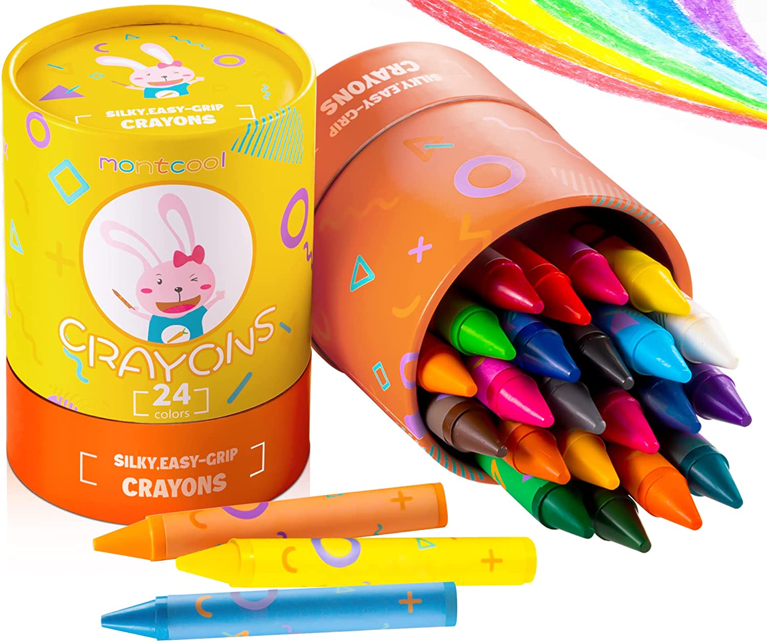 PLAYBEA 18 Colors Giant Crayons For Kids 2-4 Years