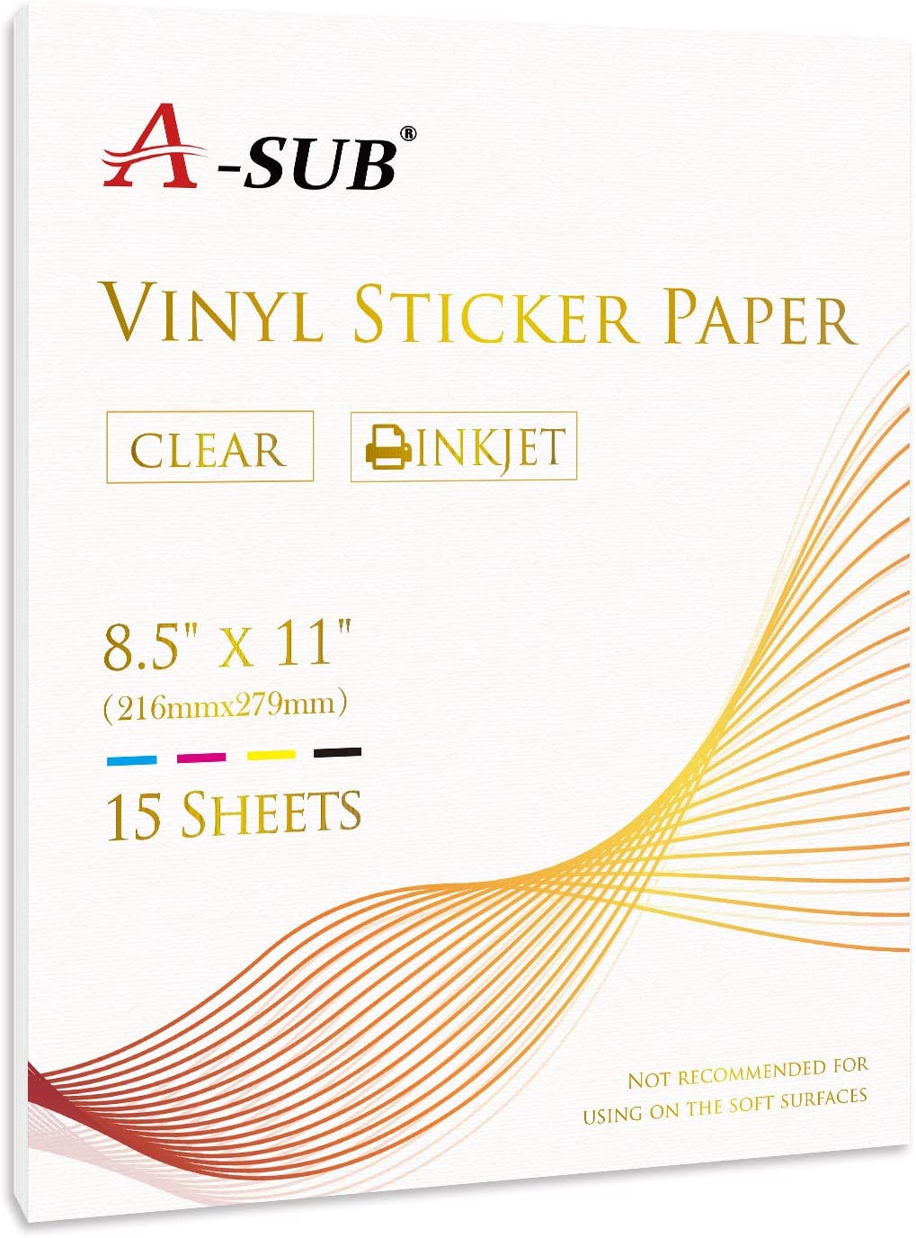  Uinkit Printable Clear Vinyl Sticker For Inkjet Printer 25Pack  Waterproof Vinyl Sticker Paper Transparent Letter Size 8.5x11 (25,  Clear-Inkjet) : Office Products