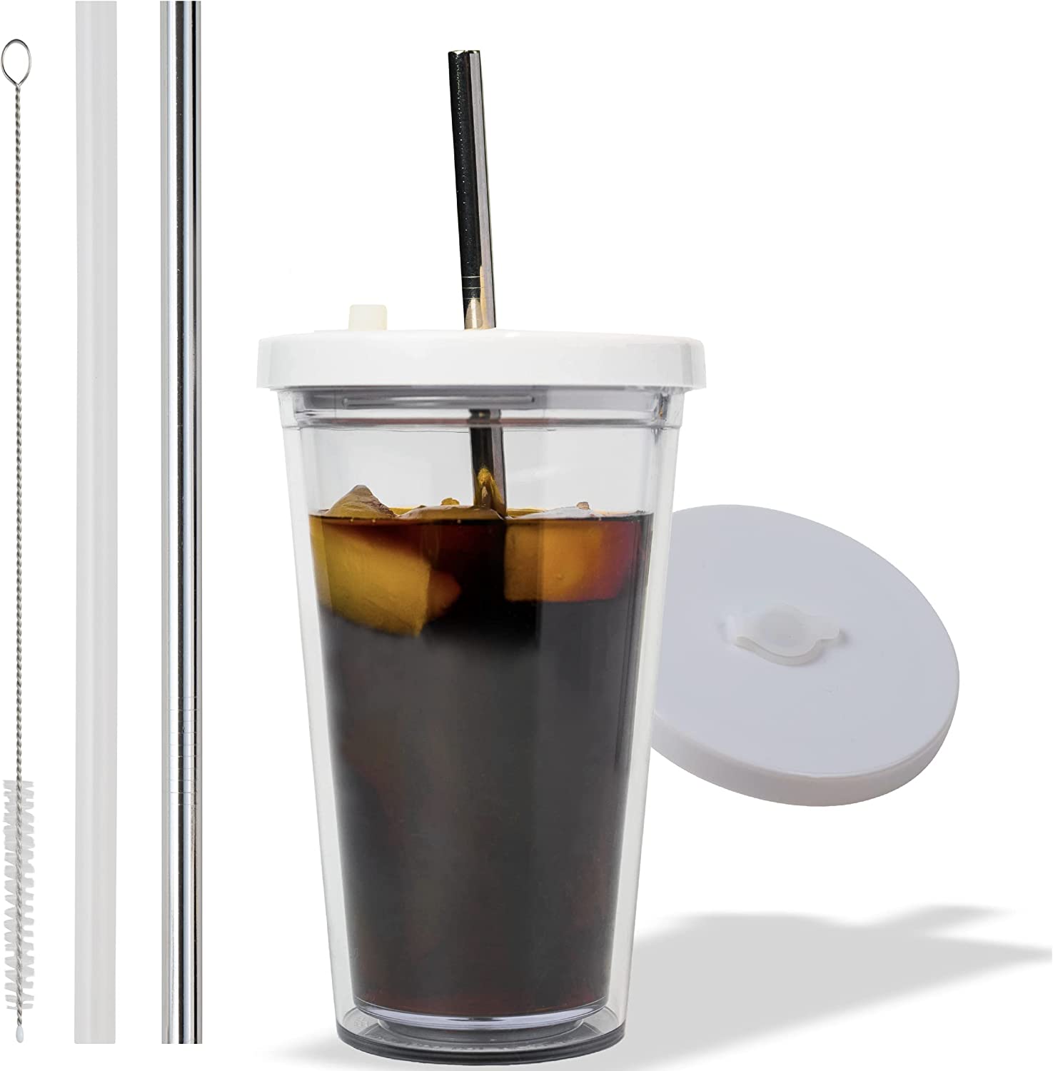 Venti Travel Mug Replacement Straws- 2qty - Stainless Steel for Hot & Cold  Venti Starbucks to-go cups