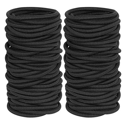 Girls Rubber Bands,150Pcs Mini Black Elastic Hair Bands Small Clear Colorful  Hair Ties No-Slip Ponytail Holders for Girls Toddler Kids Infant,Spring 