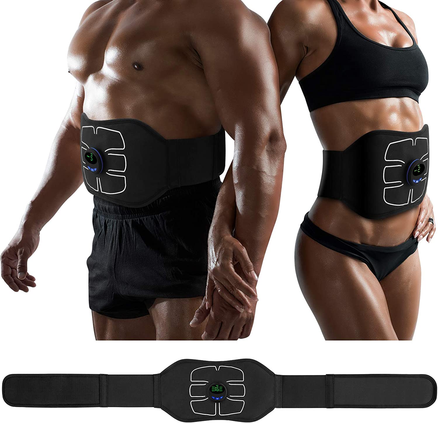Portable Fitness Workout Equipment for Men Woman Abdomen/Arm/Leg Home  Office Exercise,10pcs Free Gel Pads