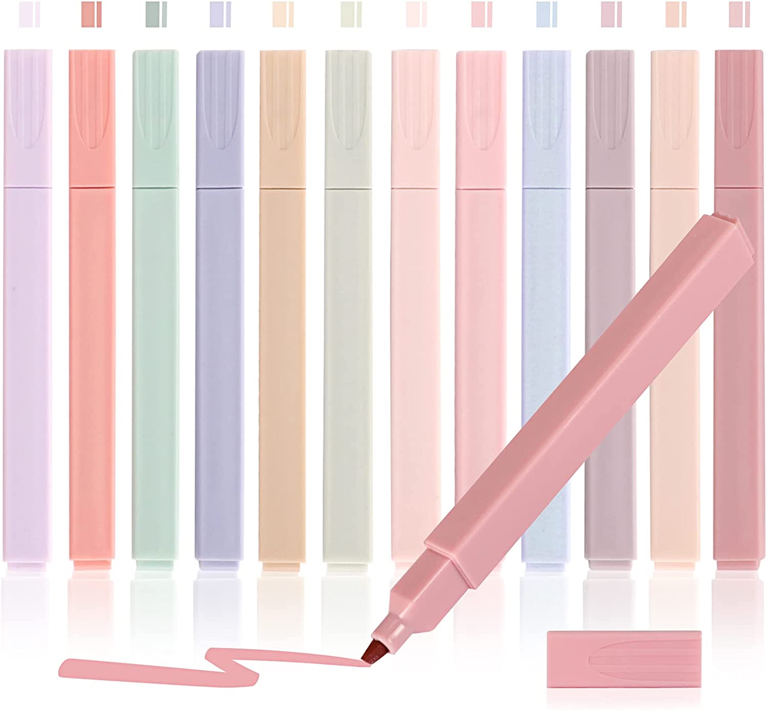 Mr. Pen- Aesthetic Highlighters, 8 Pcs, Chisel Tip, Candy Colors, No Bleed Bible Highlighter Pastel