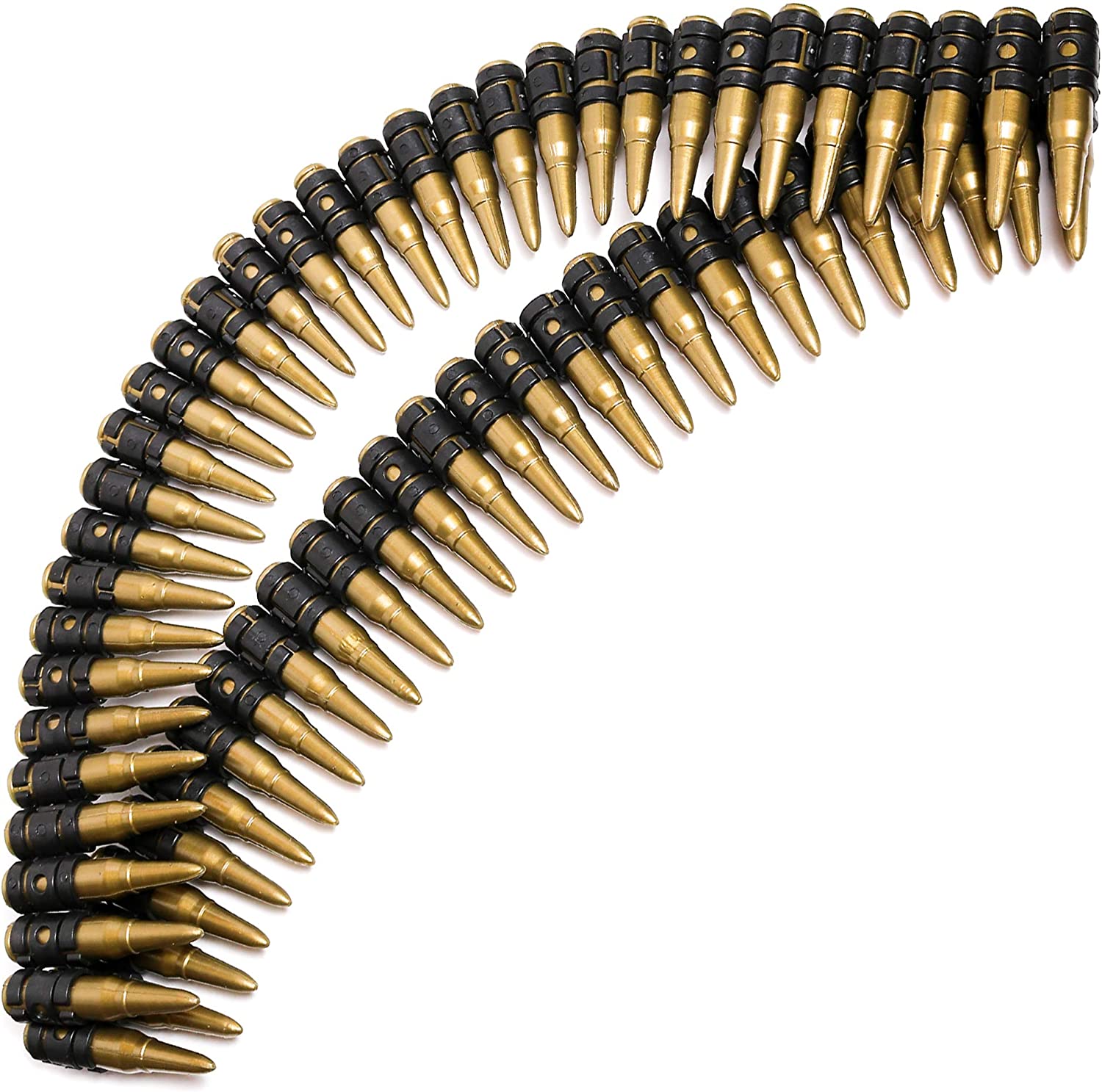Bullet Belt Defused .308 Caliber Brass Shell Copper Tips M60 Black