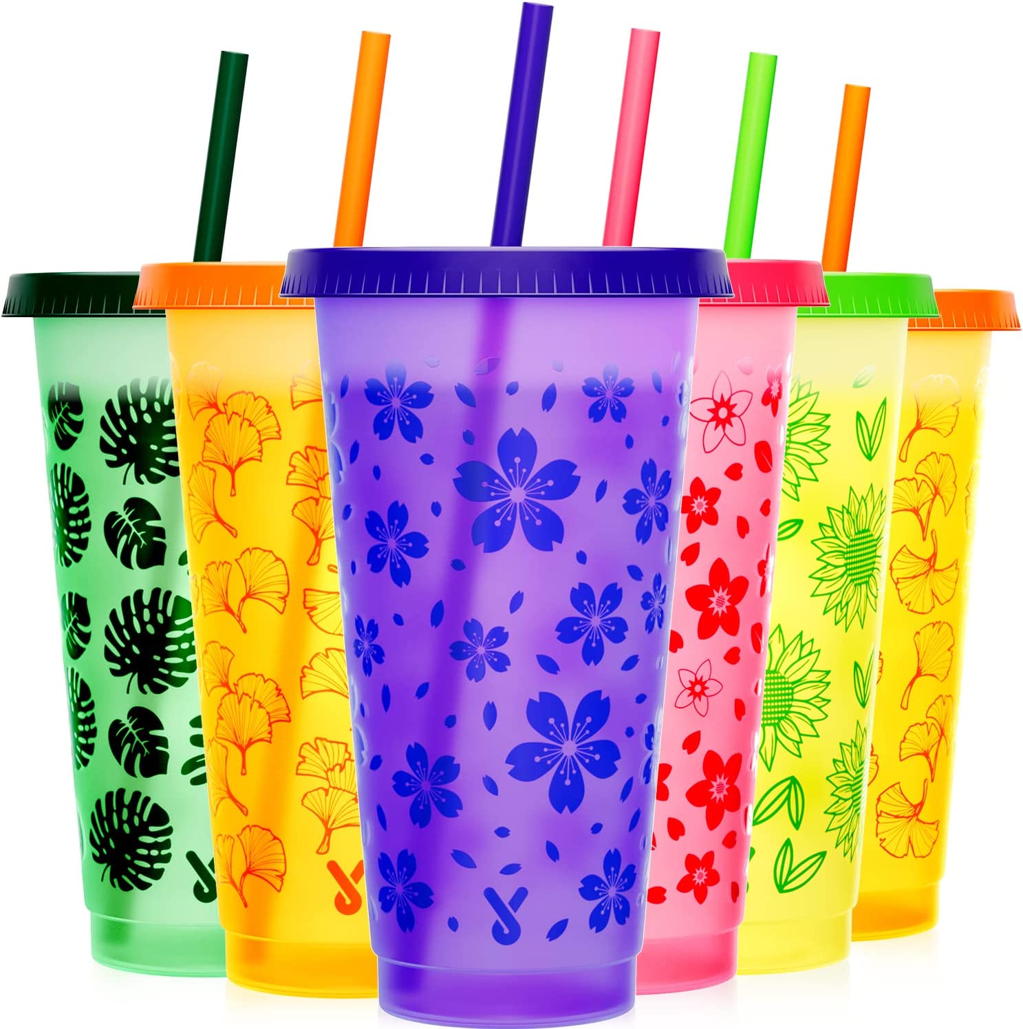 Shop Uwu Reusable Plastic Cup With Lid And Straw - Double Walled