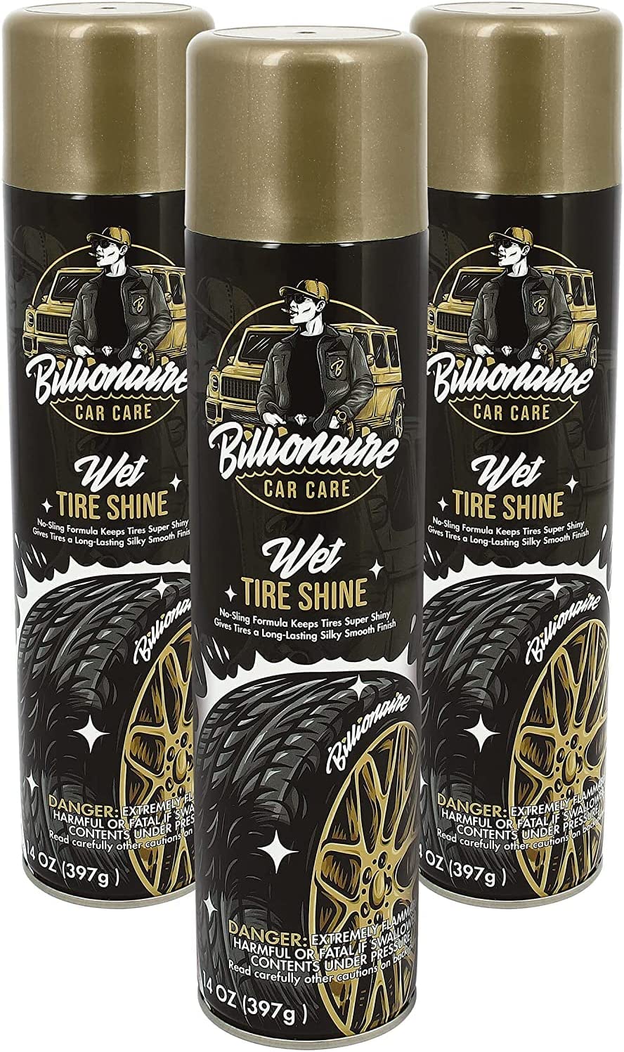 Cristal Products Untouchable Wet Tire Finish, 14 Ounce (Pack of 3)