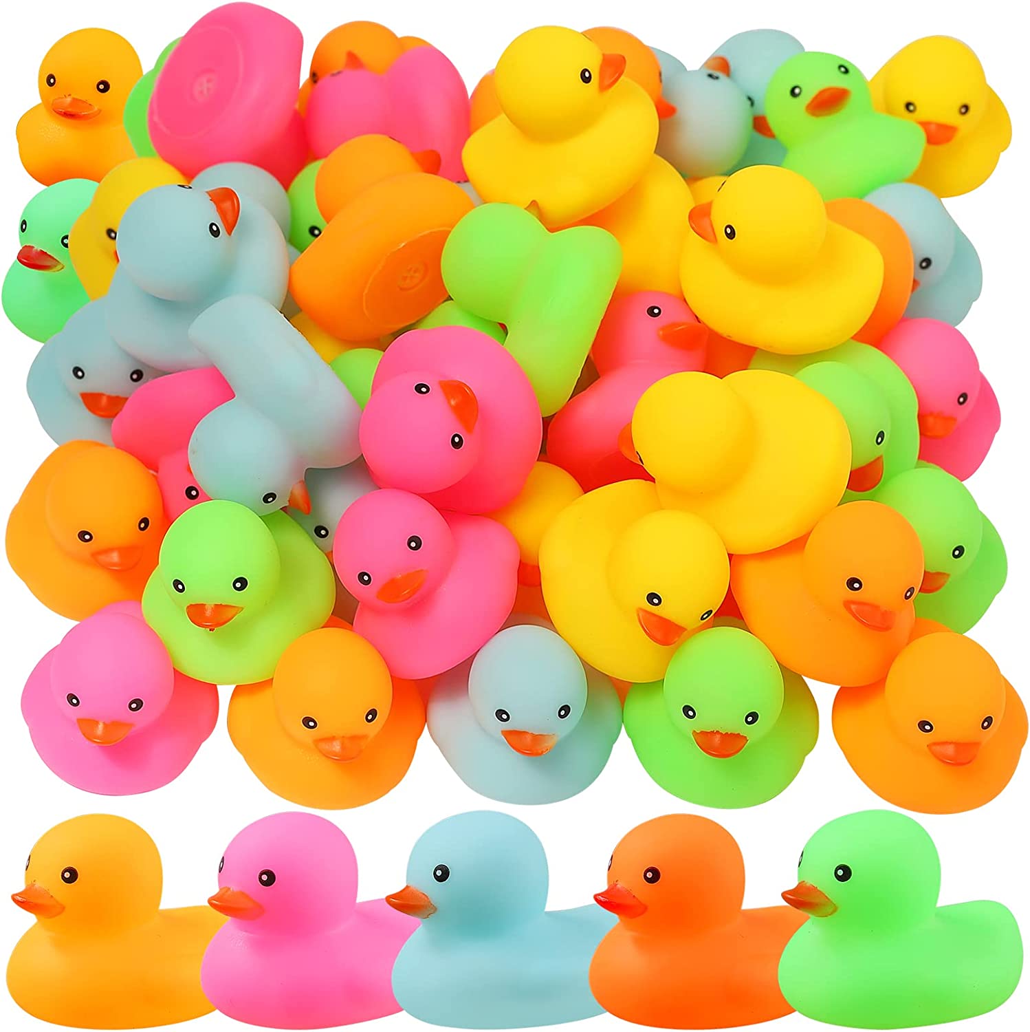  MyLifeUNIT 4 inch Yellow Rubber Bath Ducks for Child : Toys &  Games