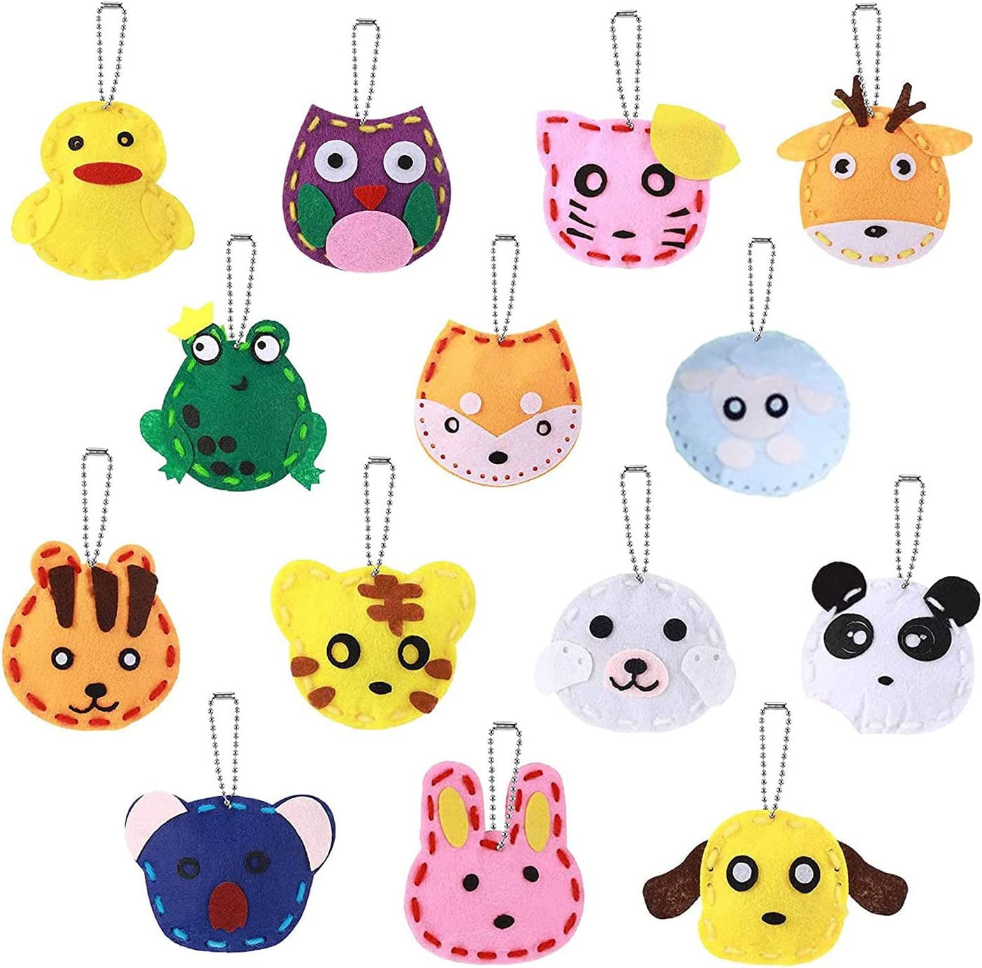  24 Pre-Cut Mini Pencil Toppers Fun Kids Sewing Kit for Kids  Ages 8-12 Children Beginners Sewing kit Kid Crafts Make Your Own Felt  Pillow Plush Craft Kit Girls and Boys Art