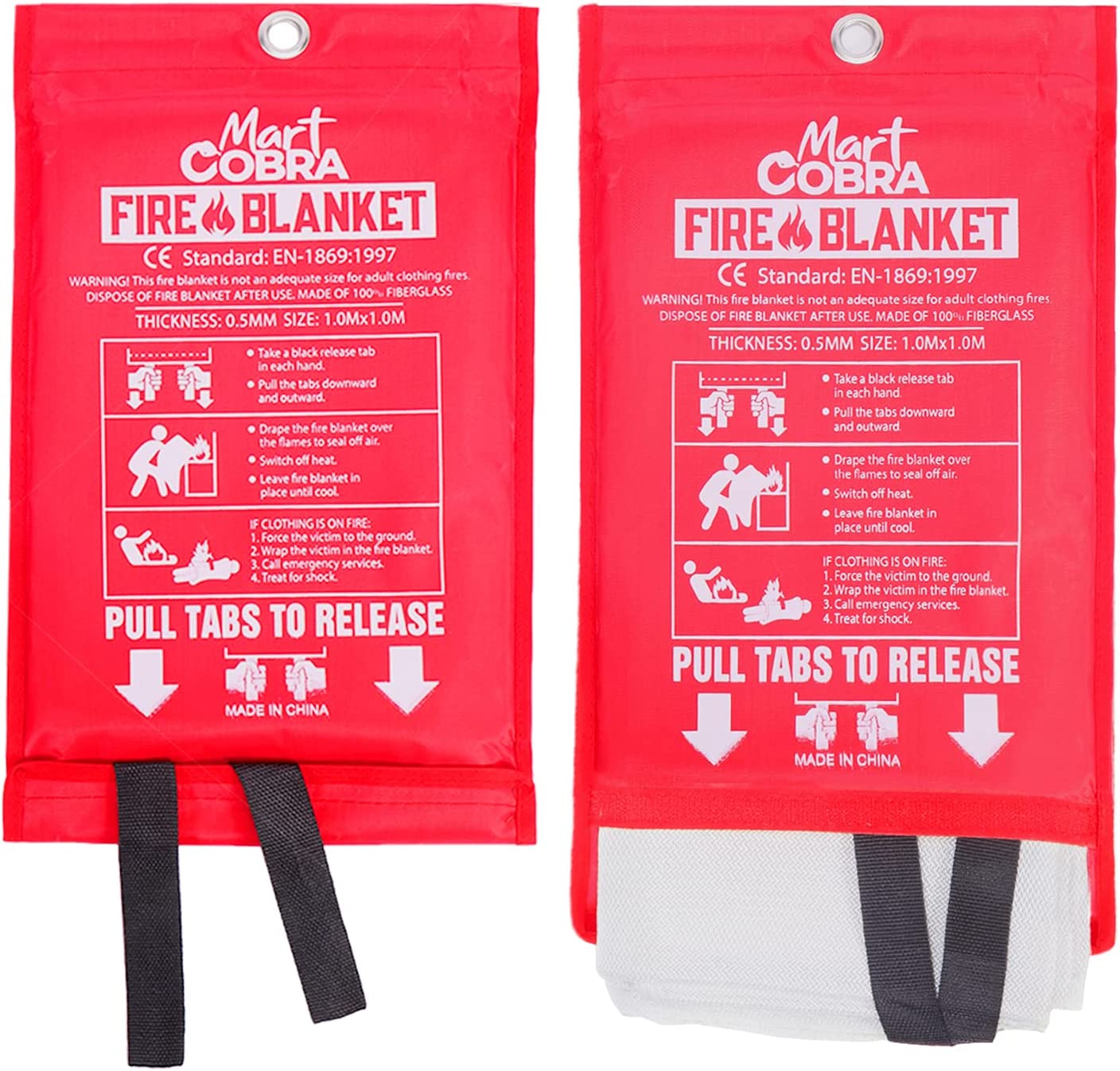 TONYKO Emergency Fire Blankets, Flame Retardant Protection and