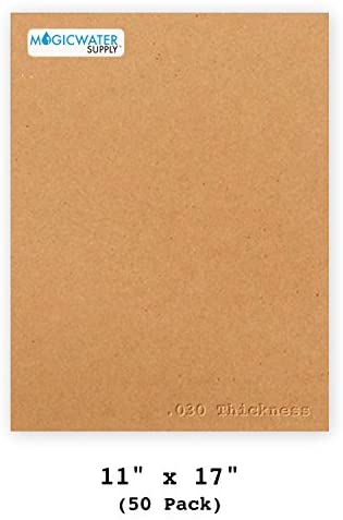 50 Pack 11 X 17 Inches Corrugated Cardboard Sheets 1/8″ Thick Brown