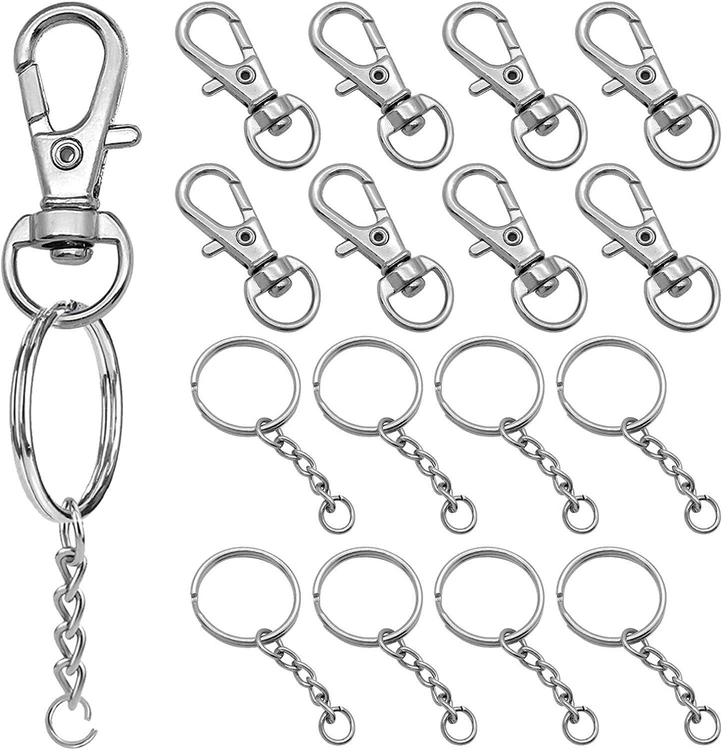 IPXEAD 120PCS Premium Swivel Lanyard Snap Hook with Key Rings