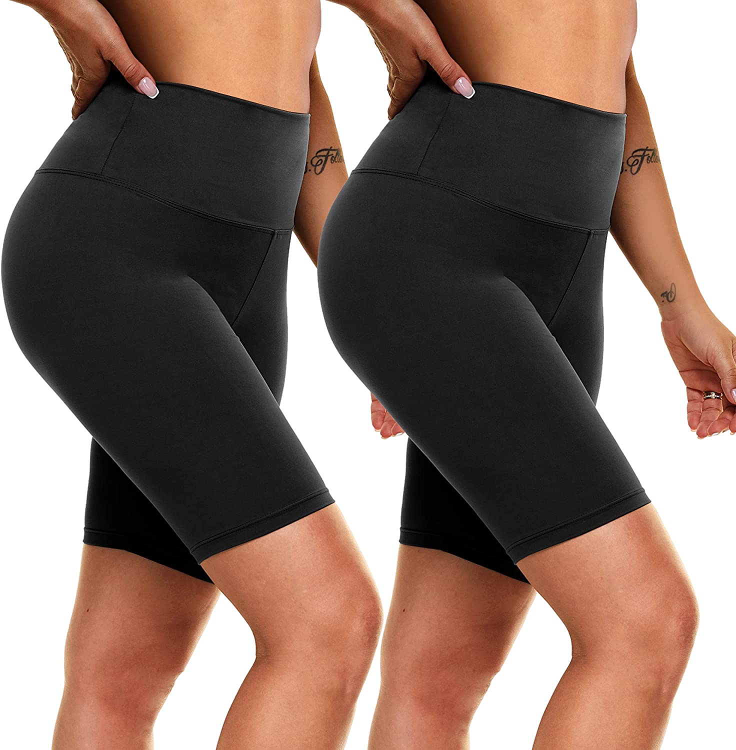 Sunzel No Front Seam High Waist Biker Shorts for Women, Squat Proof Yoga  Workout Gym Bike Shorts