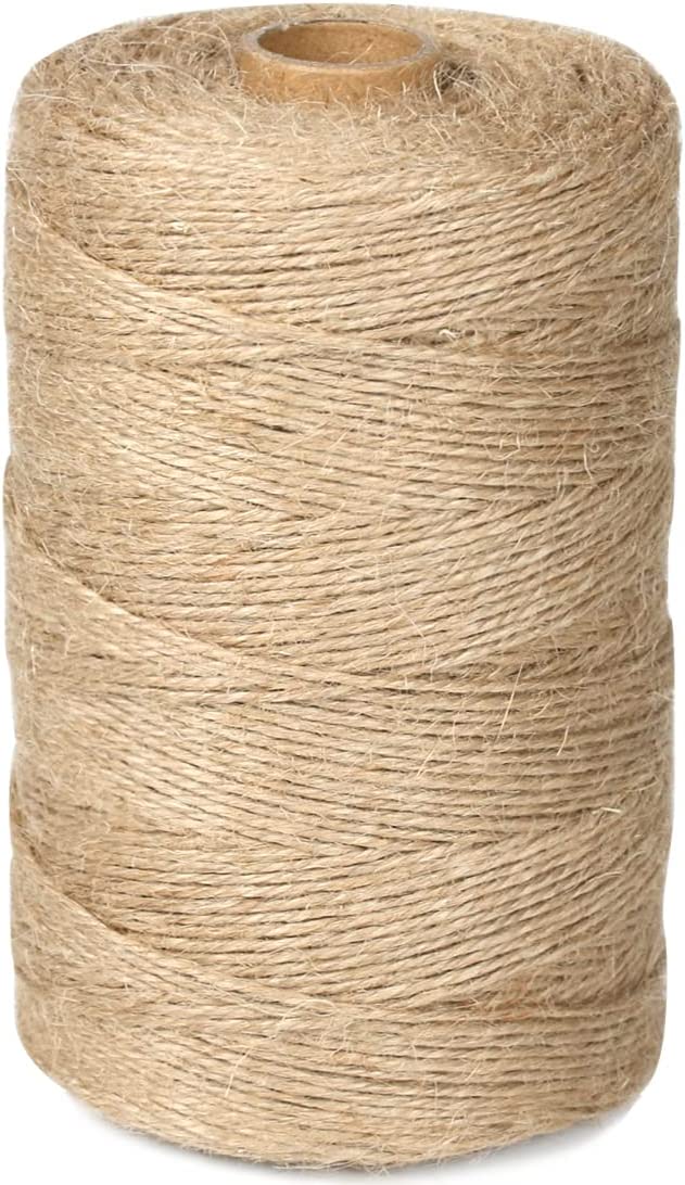 Natural Jute Twine String - 984 Feet Garden Twine, Twine for Crafts, Hemp  Twine Rope, Brown Jute Twine for Gift Wrapping, Gardening, Packing and