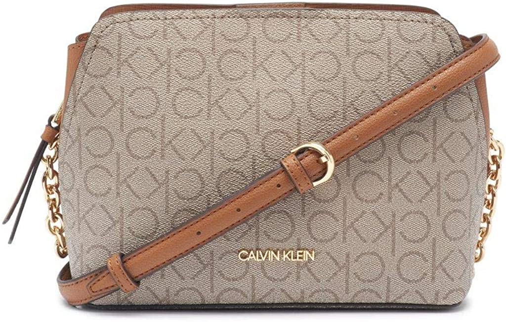 Calvin Klein Women's Adrina Monogram Crossbody Bag - Brown
