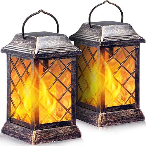 Wholesale TomCare Solar Lights Outdoor Flickering Flame Metal Solar