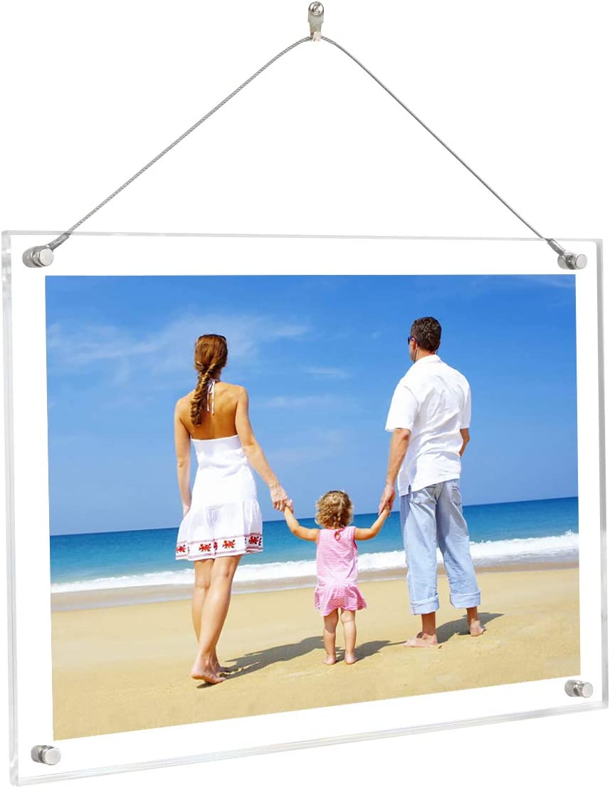 Acrylic Photo Frame 6X8 inch Brackets Or Hanging Picture Frames, File  Certificate Photo Frame