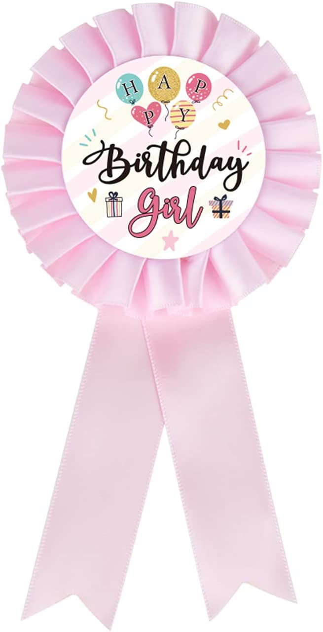 It's My Birthday Ribbon Satin Fabric Happy Birthday Tinplate Badge
