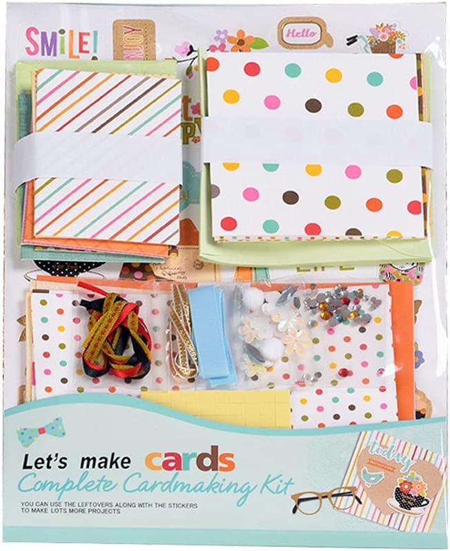 SHUSAY 6 Pcs Card Making Kits for Kids Greeting Card Making Kit Thank You Card  Kit DIY Handmade Card Making Supplies for Kids Multicolor