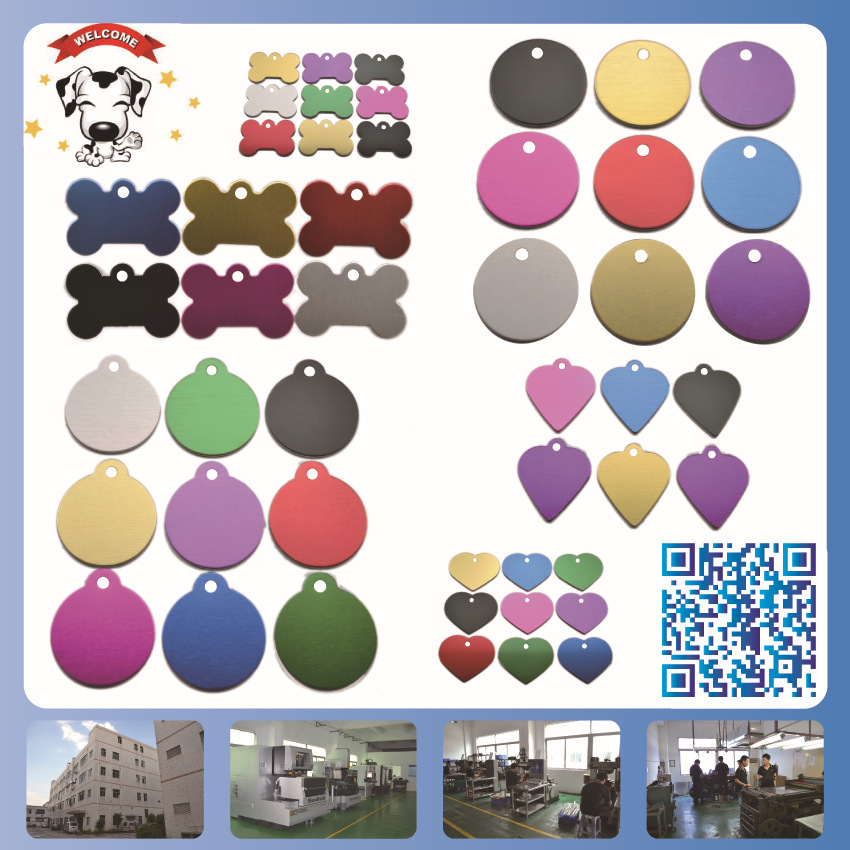 Wholesale Laser Metal Tag, Aluminum Dog Tag, Printing Pet Hang