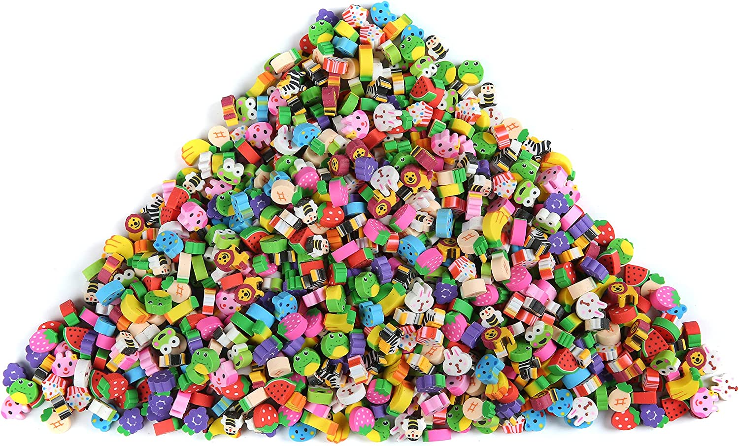 100 Pack Pencil Erasers Animal Erasers for Kids Puzzle Erasers 3D Mini