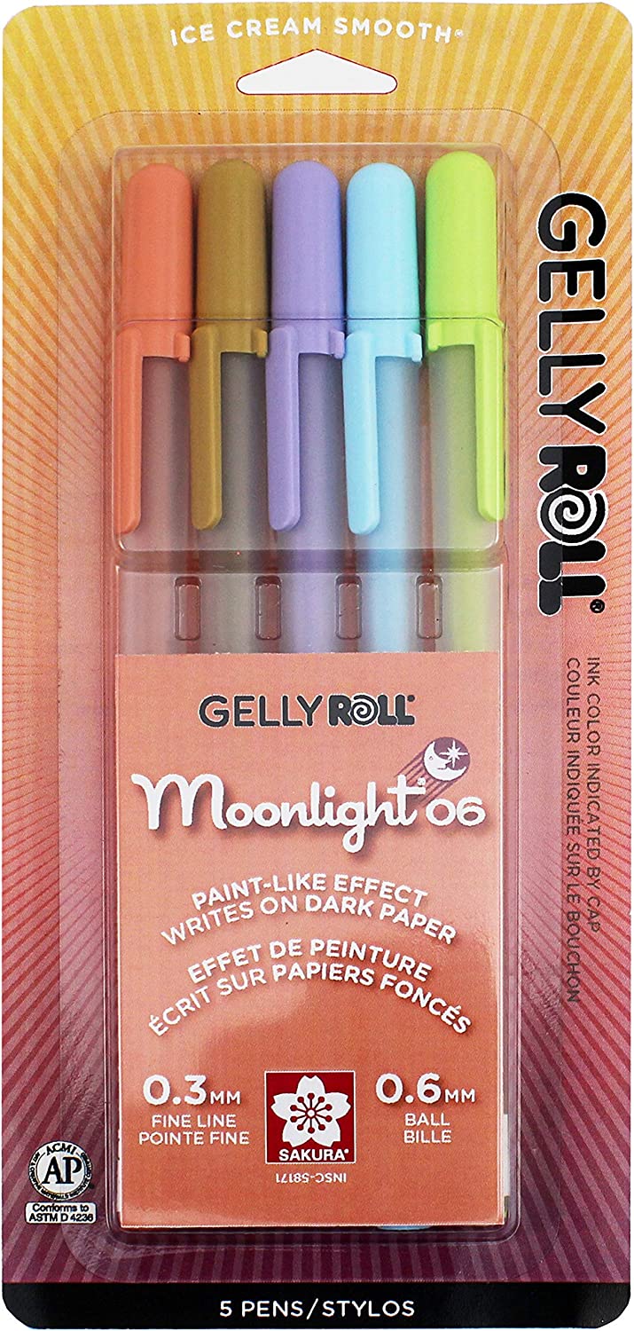 SAKURA Gelly Roll Moods Five Giftable 3 Pk Sets: Calm, Love, Gratitude,  Inspire & Mindful, 15 Gel Pens