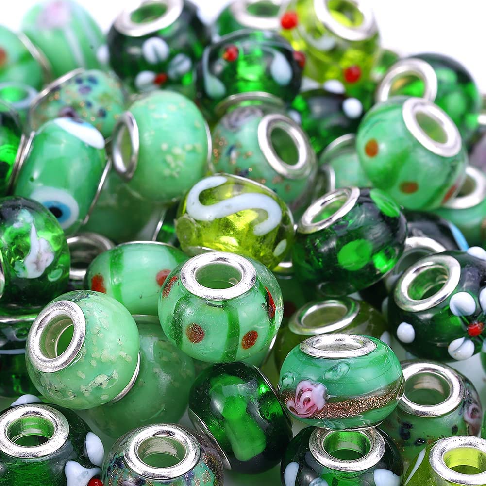  Guoxin Large Hole Glass Beads Murano Glass Beads