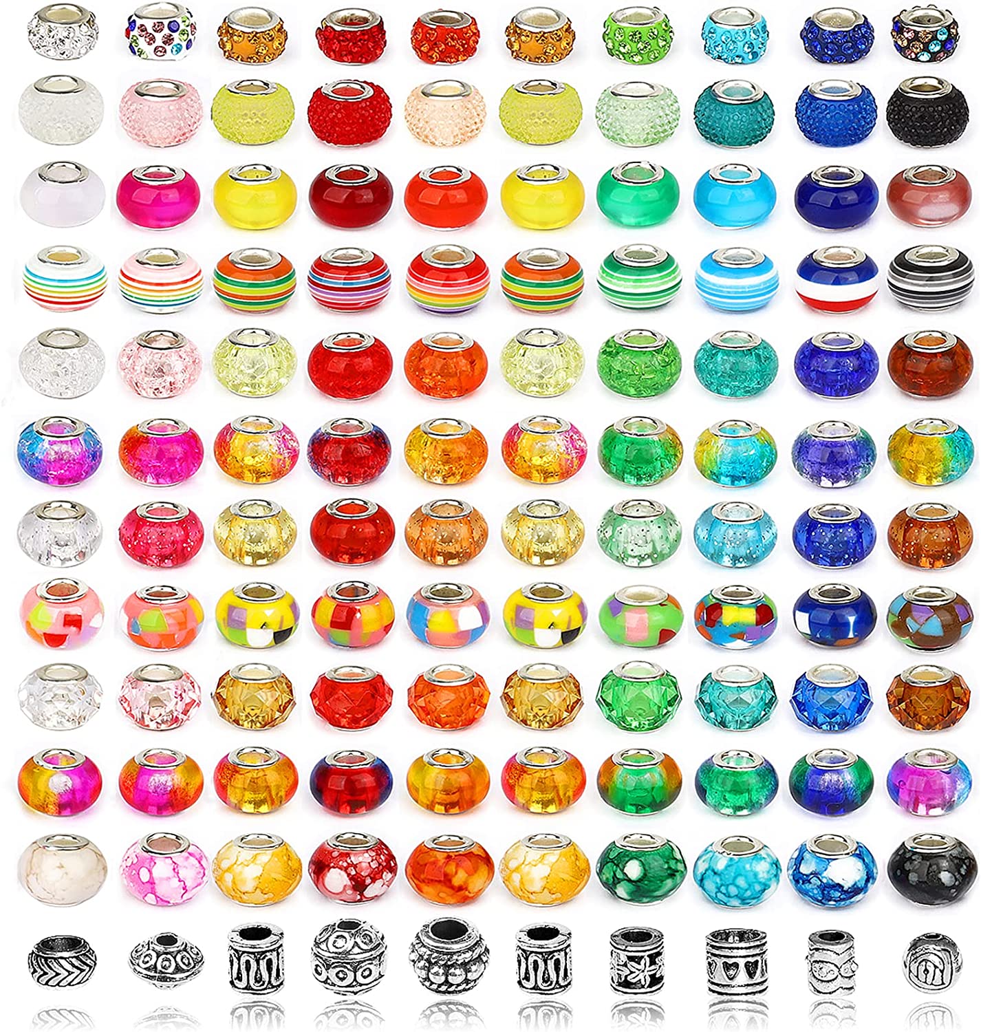 Weebee Murano Glass Beads Large Hole Beads European Lampwork