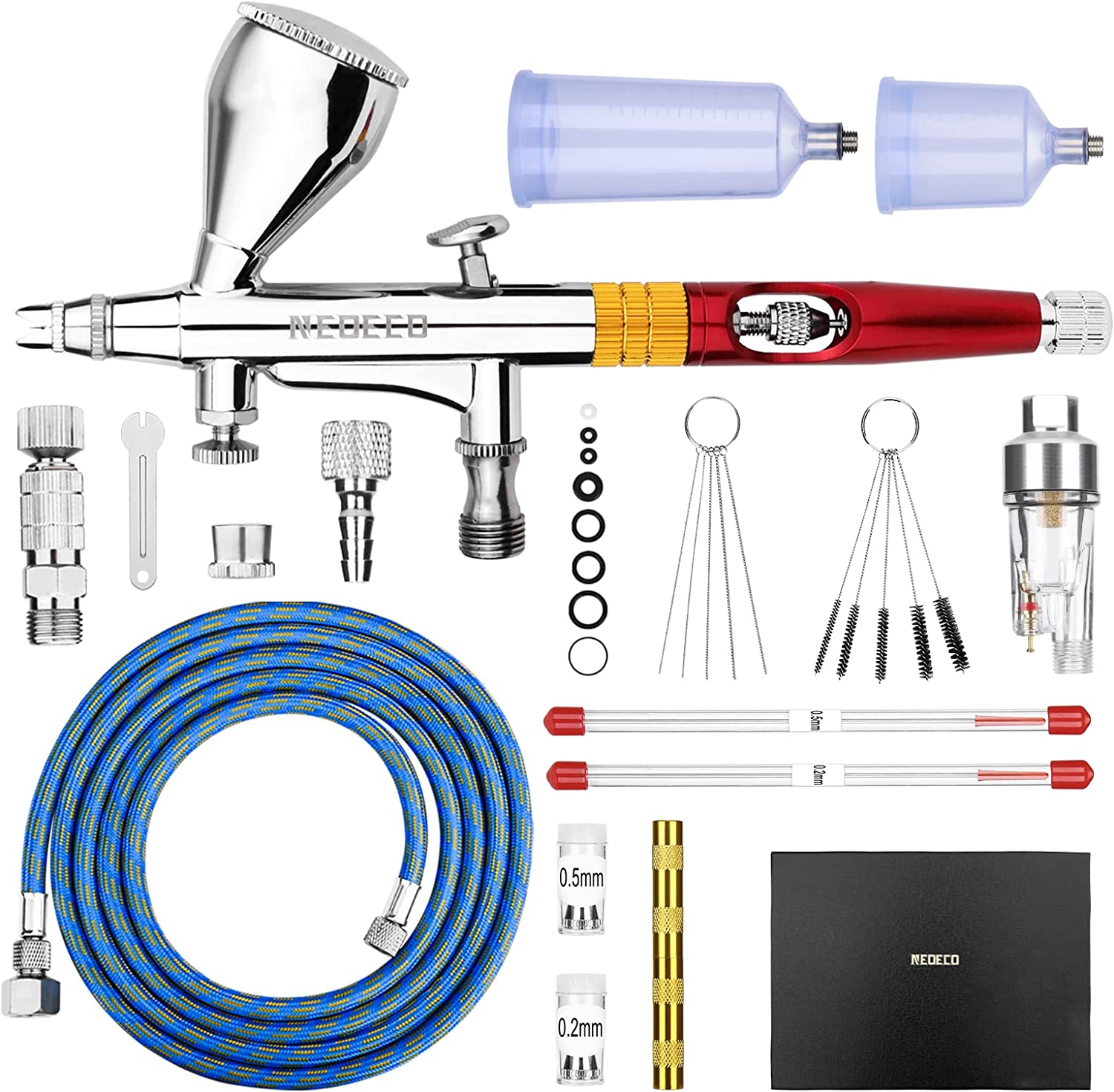 TimberTech ABPST01 Airbrush Kit - Includes Adapter, Hose, Nozzles and Needles