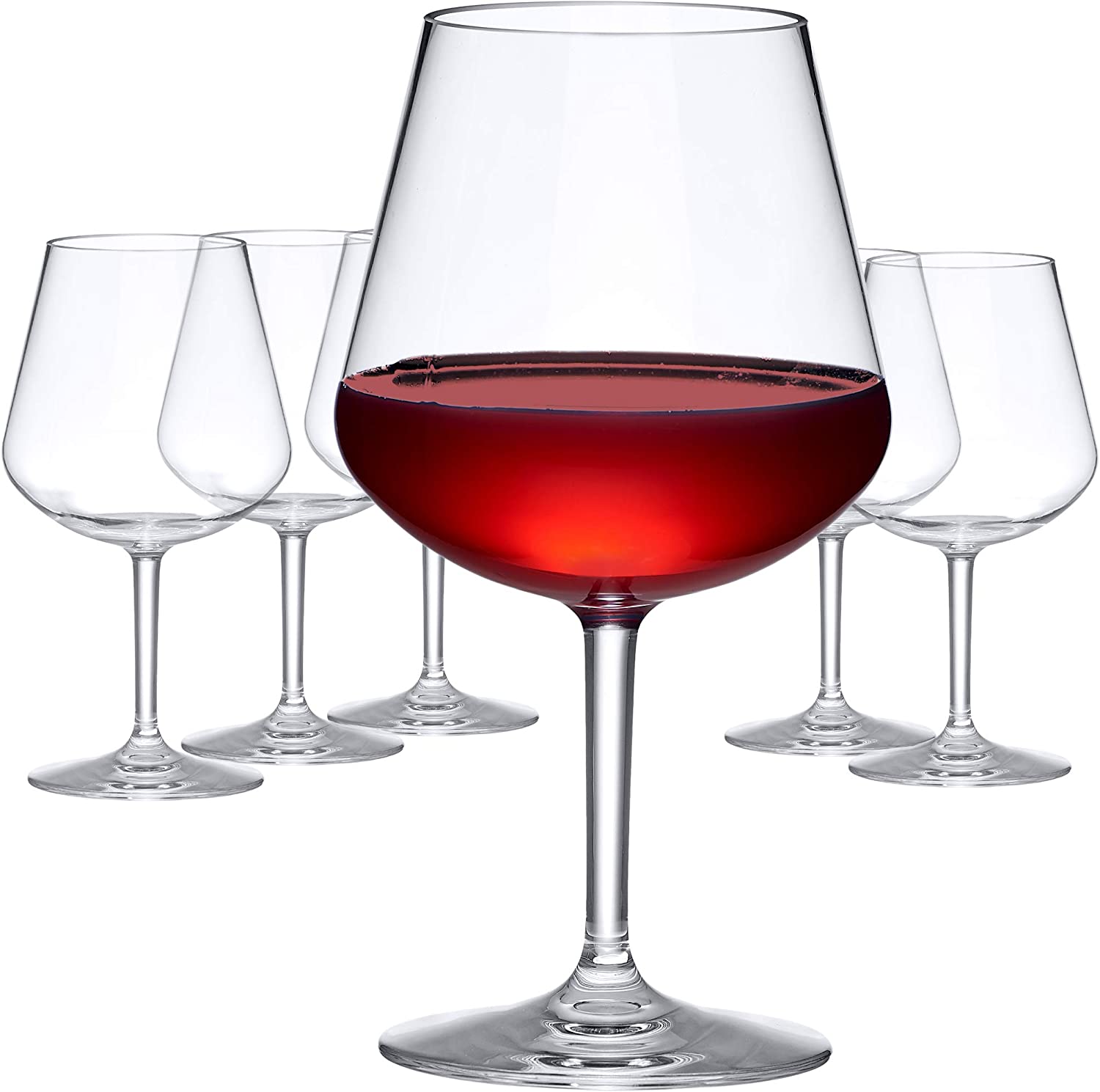 2pcs Tritan Plastic Red Wine Glass Unbreakable Wine Goblet