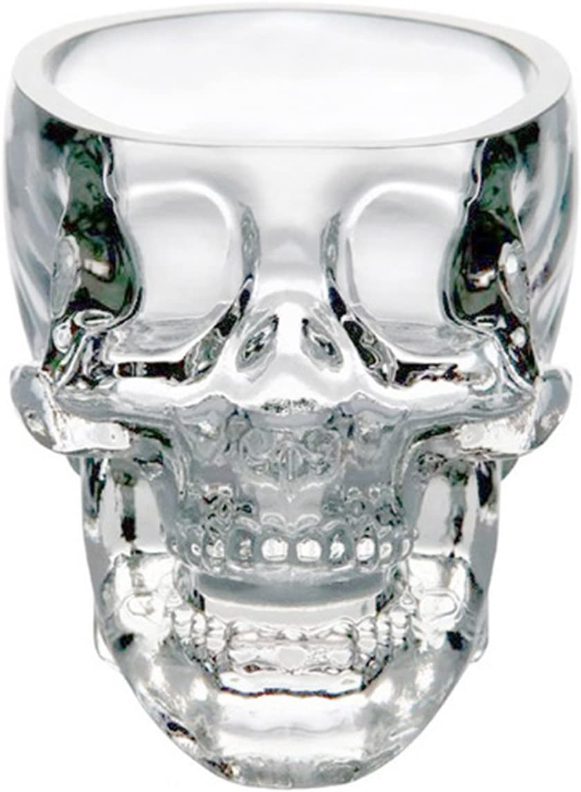 Set of 6, Skull Shaped Shot Glasses in Matte Black and Gold Tone, Spoo –  MyGift