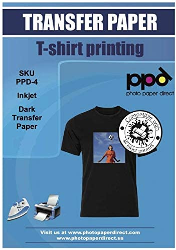 Printers Jack Iron-On Heat Transfer Paper for White and Light Fabric, 20  Pack 8.3x11.7 inch T-Shirt Transfer Paper for Any Inkjet Printer, Long